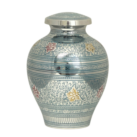 Celestial Butterflies Blue Urn